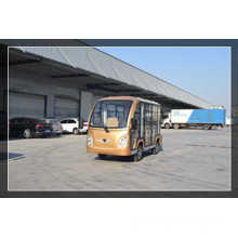 New Model Golden Color 8 Seater Electric Shuttle Car for Sale